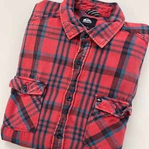 Quiksilver Flannel Button Up Shirt - L